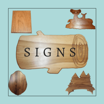 wooden signs